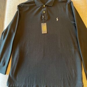 Ralph Lauren Black Long Sleeve Polo